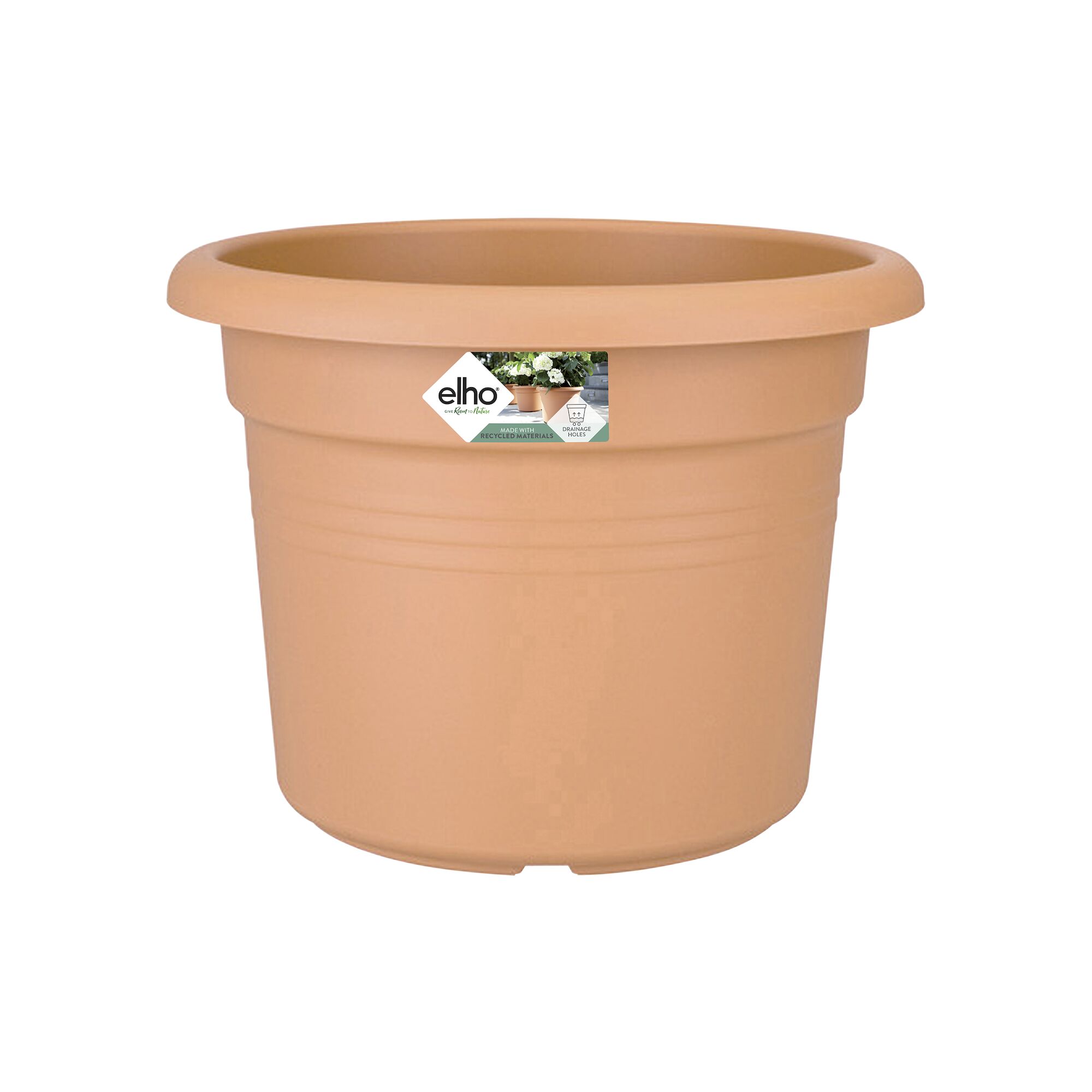 Pot Green basics cilinder 35cm terre cuite doux